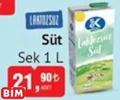 SEK  SÜT LAKTOZSUZ